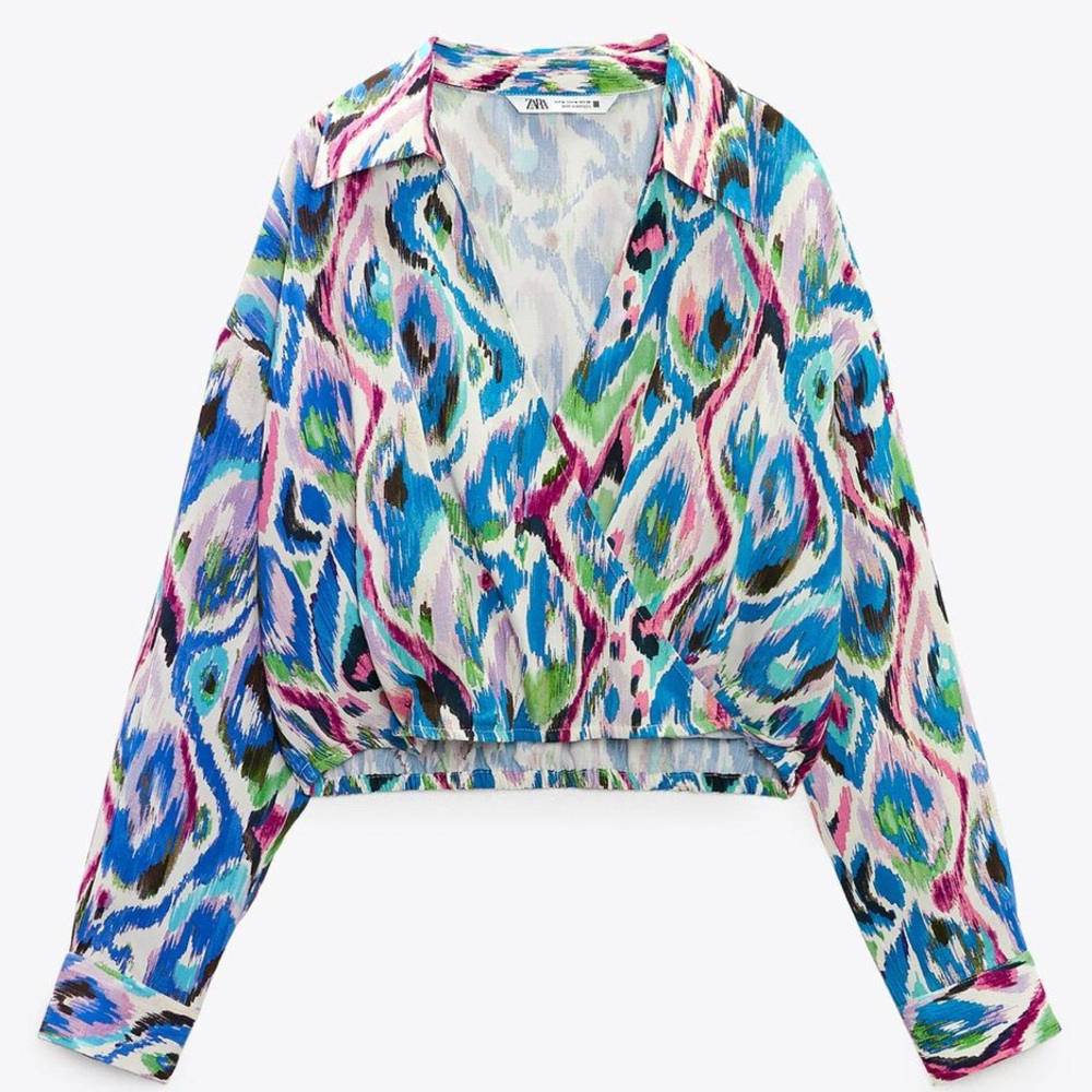 NWTS Zara Multicolor Patterned Women's Top Size XS